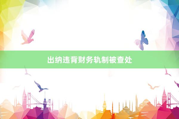 出纳违背财务轨制被查处